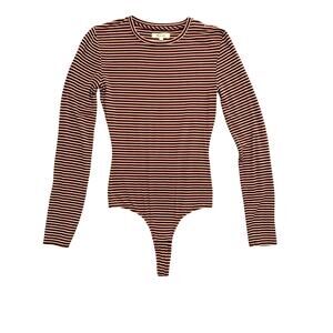 Madewell Long Sleeve Striped Adjustable Snap Bodysuit Size S